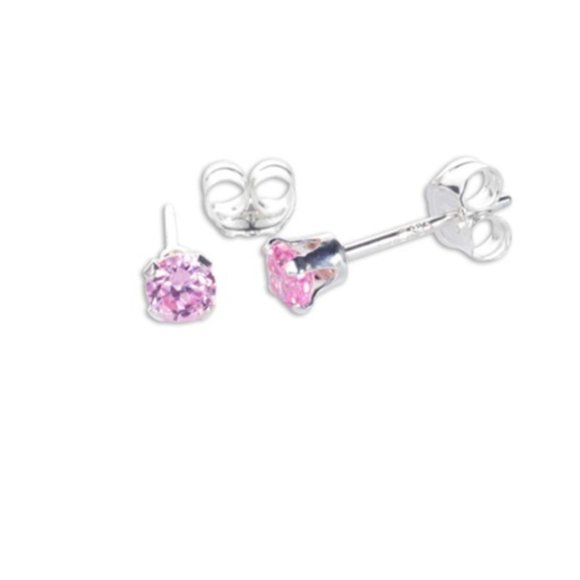 Silver Studs 925 6mm SWAROVSKI® Elements Rose Cr. - Picture 2 of 6